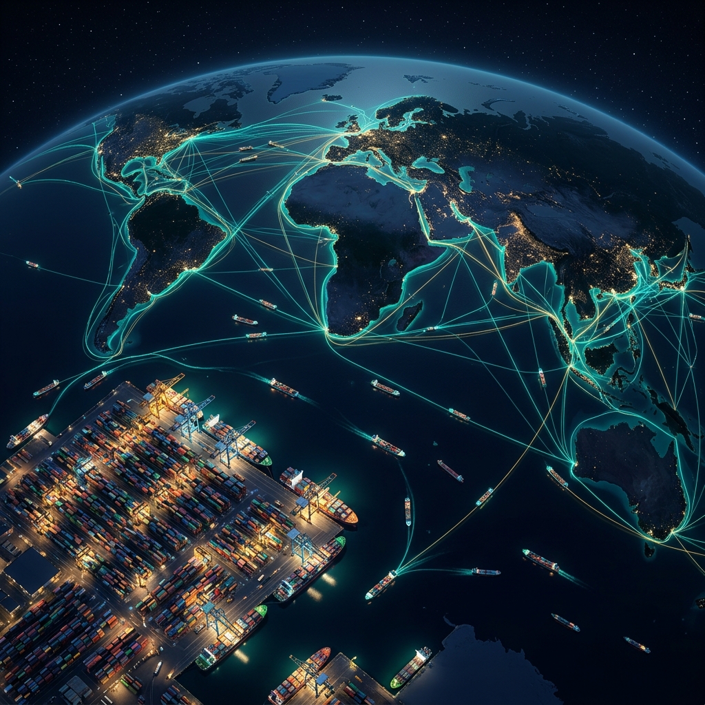 Global trade network visualization